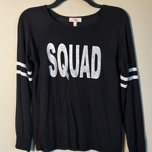 GB Girls cute squad black and white long sleeve